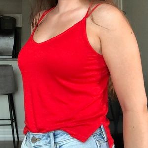 Cross back tank top